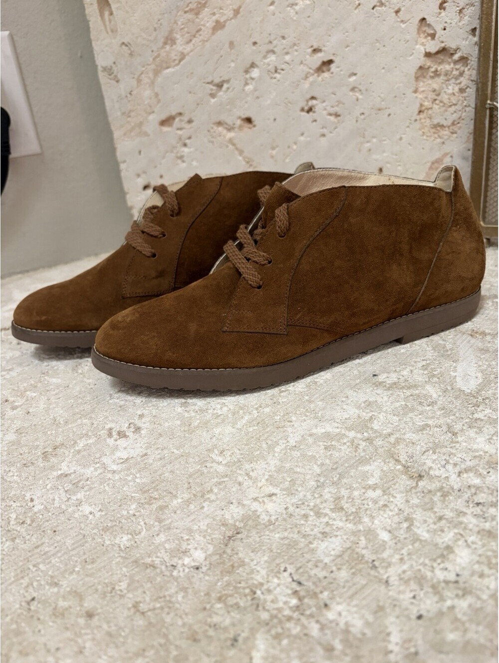 Rockport Vintage Women’s Suede Chukka Boots Size 9.5 Brown Made in Yugoslavia